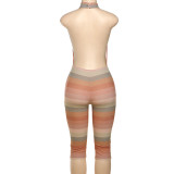 EVE Sleeveless Halterneck Backless Tight Jumpsuit GZJQ-K25Q70010