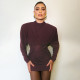 EVE Solid Color Long Sleeve Ruched Mini Dress DLSF-K25D85398