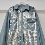 EVE Loose Shirt Single-breasted Denim Jacket GZYN-2024