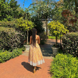 EVE Sleeveless Print Big Swing Maxi Dress GANY-LB81