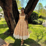 EVE Sleeveless Print Big Swing Maxi Dress GANY-LB81