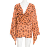 EVE Leopard Print Long Sleeve Mini Dress MXBF-J25DS392