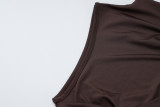 EVE O Neck Solid Color Ruched Irregular Mini Dress BLG-D5218432K