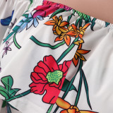 EVE Printed Off Shoulder Waist Belt Jumpsuit FSXF-F25X