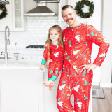 EVE Christmas Tree Print Long Sleeve Matching Family Pajama Set GSGS-0584