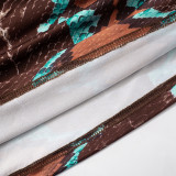 EVE Tie Up Hollow Out Backless Print T Shirt MXBF-K24TP468