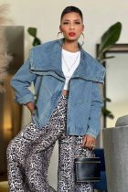 EVE Fashion Large Lapel Denim Coat GYLN-1494