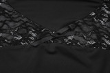 EVE Short T-Shirt Patchwork Faux Two-Piece Top GLAG-T5920298G