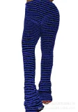 EVE Woolen Striped Sexy Slim-Fit Pants GXHF-Y22342