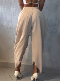 EVE Solid Color Wide Leg Flower Bud Pants GXHF-M80802