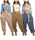 EVE Solid Color Loose Ninth Pant GXHF-M80614