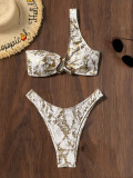 EVE Print Single Shoulder Sexy Bikinis Swimsuit CASF-6788