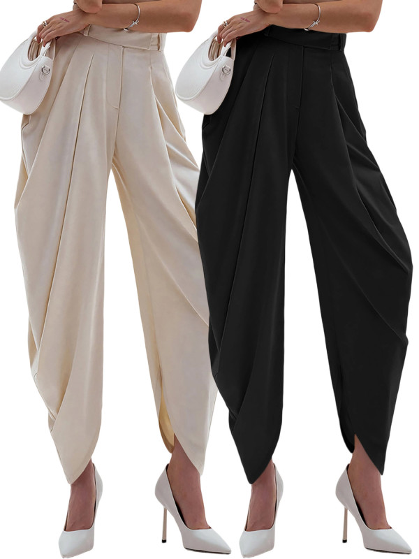 EVE Solid Color Flower Bud Ninth Pant GXHF-M80802-B