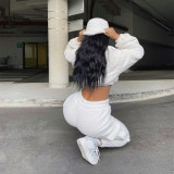EVE Plush Solid Color Sport Two Pants Set GXHF-X07122268