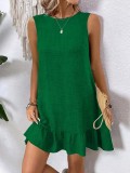 EVE Ruffled Sleeveless Casual Dress GYOU-CX2526
