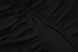 EVE Solid Color Halterneck Mesh Midi Dress GLAG-D5920287F