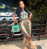 EVE Printed Python Pattern Seven-Tenths Pants GXHF-M80803