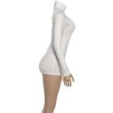 EVE Solid Color Long Sleeve High Collar Romper GZJQ-K25Q84138