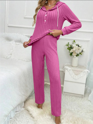EVE Casual Long Sleeve Hooded And Pants Suit GYOU-CX10218