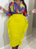 EVE Casual Pleated Slim Half Body Skirt ZDF-31325