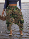 Print Holes Loose Harem Pants SH-391435