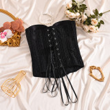 EVE Solid Color Wrap Chest Bandage Tops GNZD-Q01451J