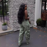 EVE Camouflage Print Single-breasted Jumpsuit GXHF-X0506145