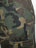 EVE Camouflage Print Holes Wide Leg Fifth Pants SH-391450