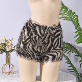EVE Leopard Print Tassel Shorts GFRT-32770PBY