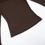 EVE Solid Color Square Neck Tops GSZM-D25TP489