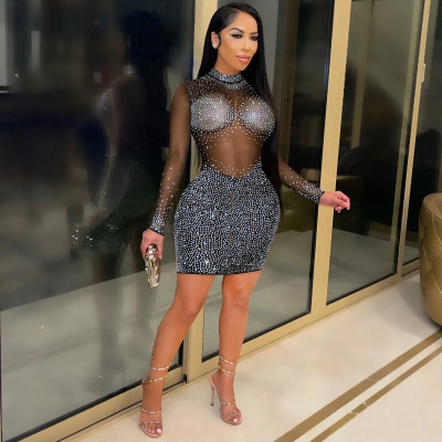 EVE Hot Drill See Through Club Dress BY-5890