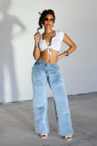 EVE Fashion Patchwork Plush Jeans GXHF-M81020