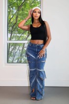 EVE Hollow Out Holes Loose Jeans GXHF-M81011