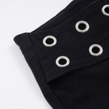 EVE Fashion Belt Metal Buckle Flare Jeans GWEN-JWKP46100