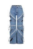 EVE Hollow Out Holes Loose Jeans GXHF-M81011