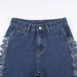 EVE Fashion Holes Washed Loose Jeans GXHF-M80421
