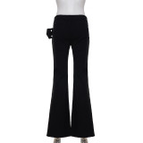 EVE Fashion Belt Metal Buckle Flare Jeans GWEN-JWKP46100