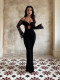 EVE Lace Long Sleeve Off Shoulder Backless Jumpsuit SHD-9584