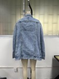 EVE Fashion Irregular Loose Denim Jacket GYXN-35622