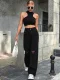 EVE Fashion Holes High Waist Wide Leg Jeans GYXN-10193