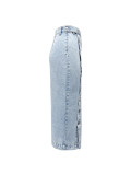EVE Irregular Split High Waist Denim Long Skirts GYXN-30291