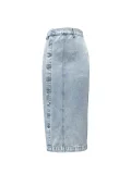 EVE Irregular Split High Waist Denim Long Skirts GYXN-30291