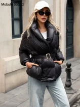 EVE Thickened Insulated Cotton Jacket Coat(With Belt) GYXN-306-YT011