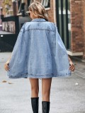 EVE Fashion Irregular Loose Denim Jacket GYXN-35622