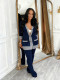 EVE Fashion Color Block Long Sleeve Two Piece Pants Set BLX-86003