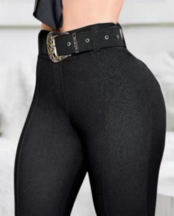 EVE Fashion Belt Pencil Pants GJMF-97752
