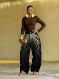 EVE Washed Rhinestone Wide Leg Jeans GYLN-8406