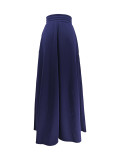 EVE Solid Color High Split Long Skirt ZDF-33103