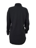 EVE Long Sleeve Solid Color Shirt ZDF-31350
