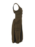 EVE Fashion Sleeveless Zipper Long Dress ZDF-33113